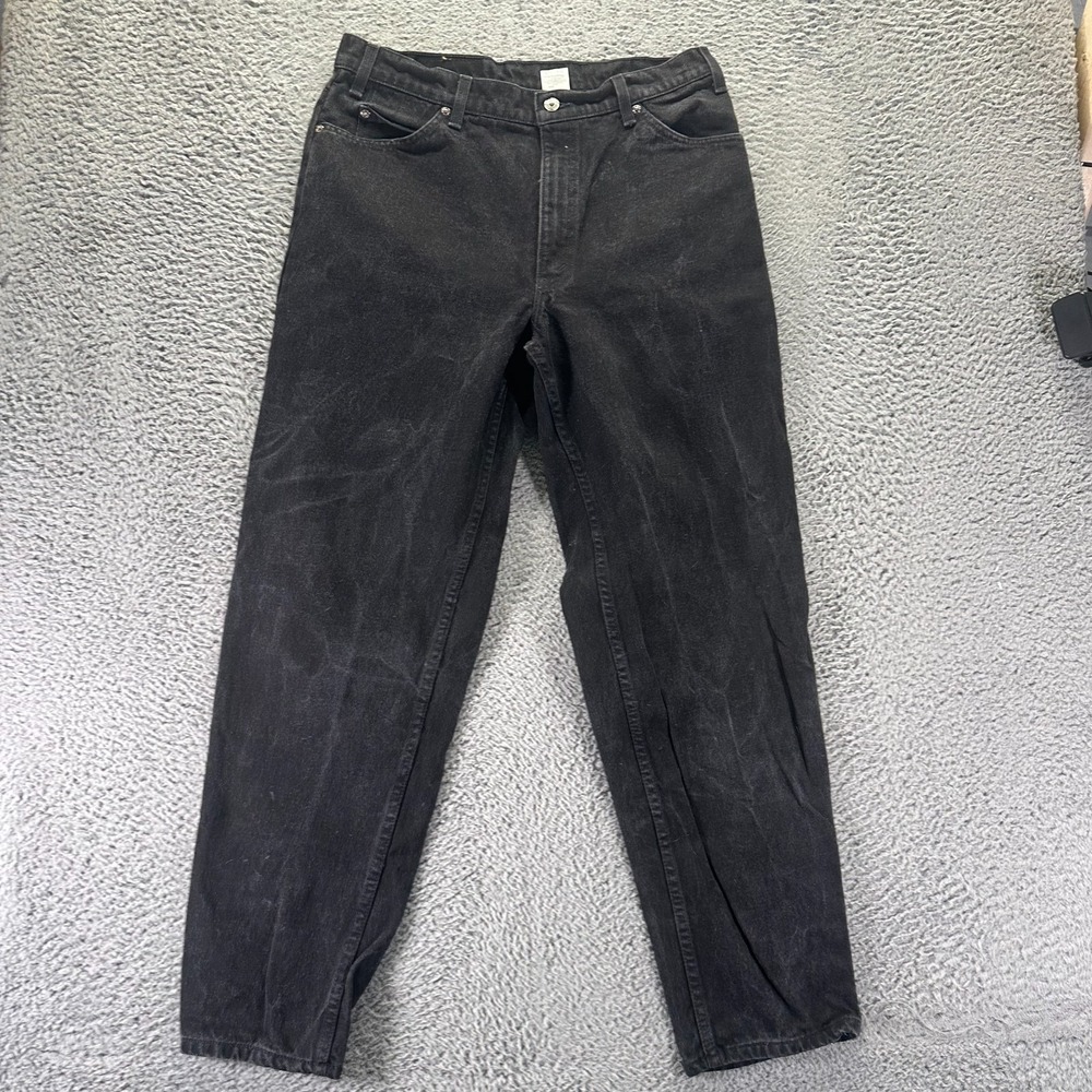 Vintage Levi's 560 Orange Tab Jeans Mens 34x32 Black Cotton Denim Tapered Loose